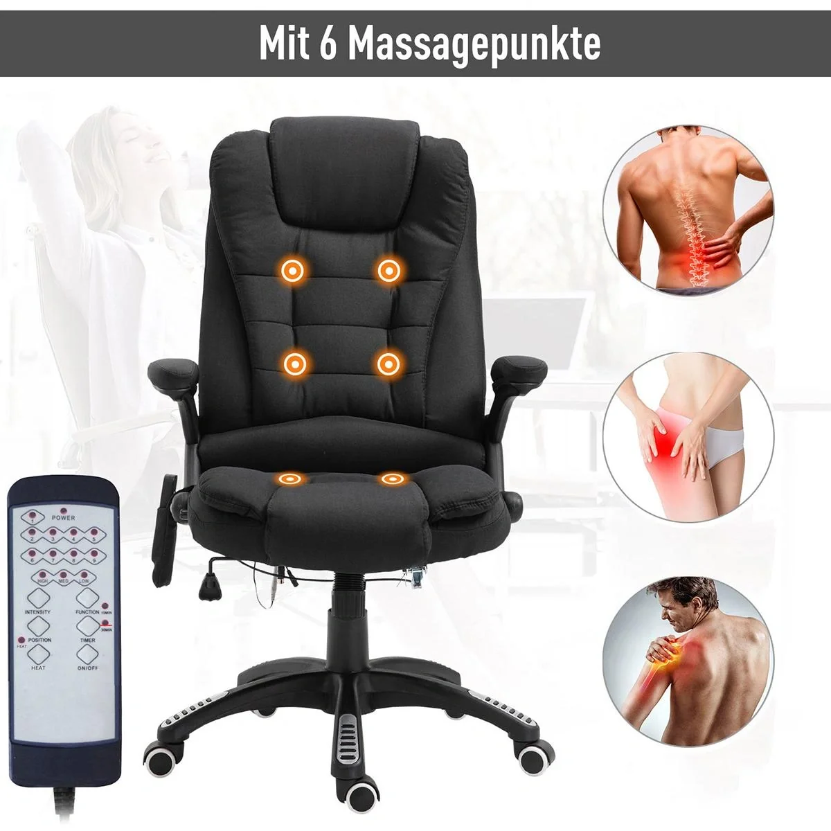 Bürostuhl mit Massage- und Wärmefunktion - 1