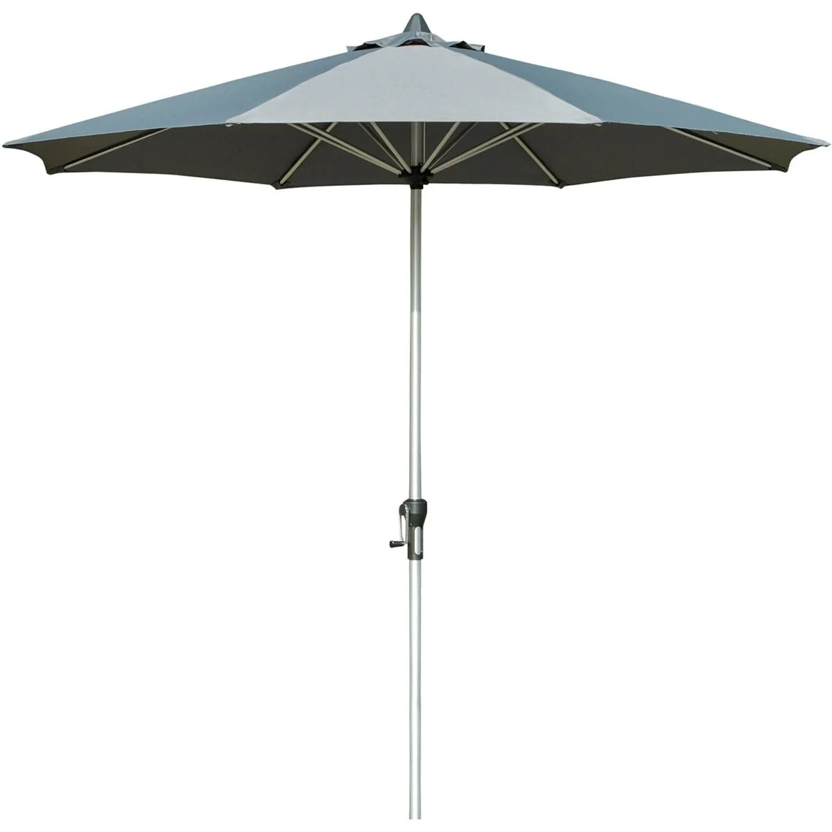 Sonnenschirm 2,7 m 8 Rippen Aluminium Polyester Dunkelgrau - 5