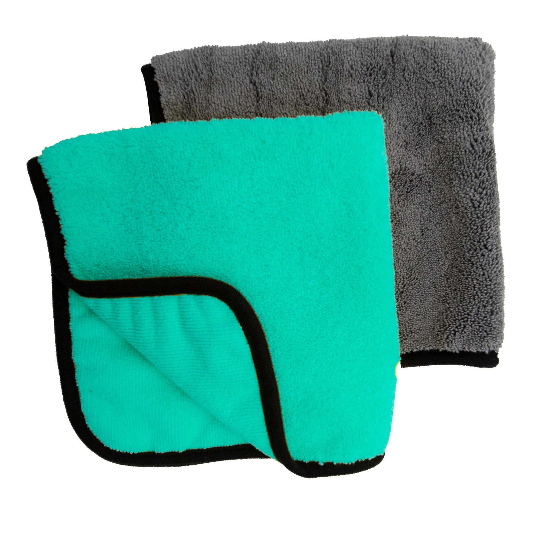 Mikrofasertuch "Premium", Türkis und Grau, 40 x 40 cm, 2er-Set - 2