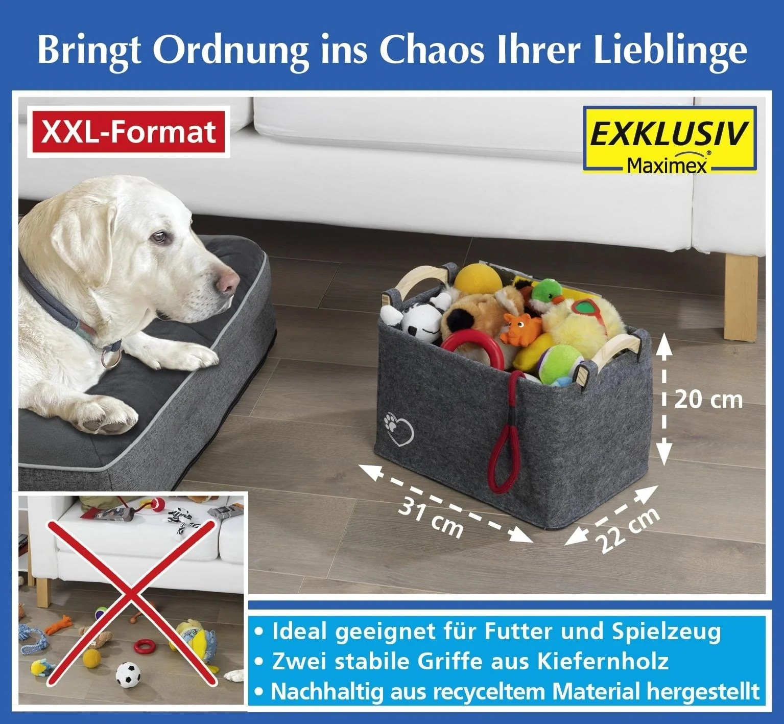 Haustier, Filz-Organizer, 31 x 22 cm - 9