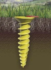 DUO Bodenschraubanker zum Eindrehen/ Befestigen von Wäschespinnen - 1