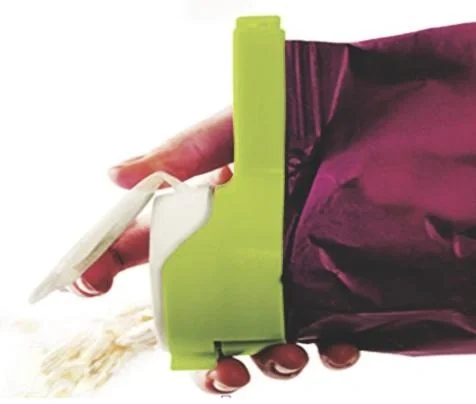 Tütenclip mit Ausschütt-Öffnung, Beutelverschlüsse mit Deckel, 2er-Set - 3