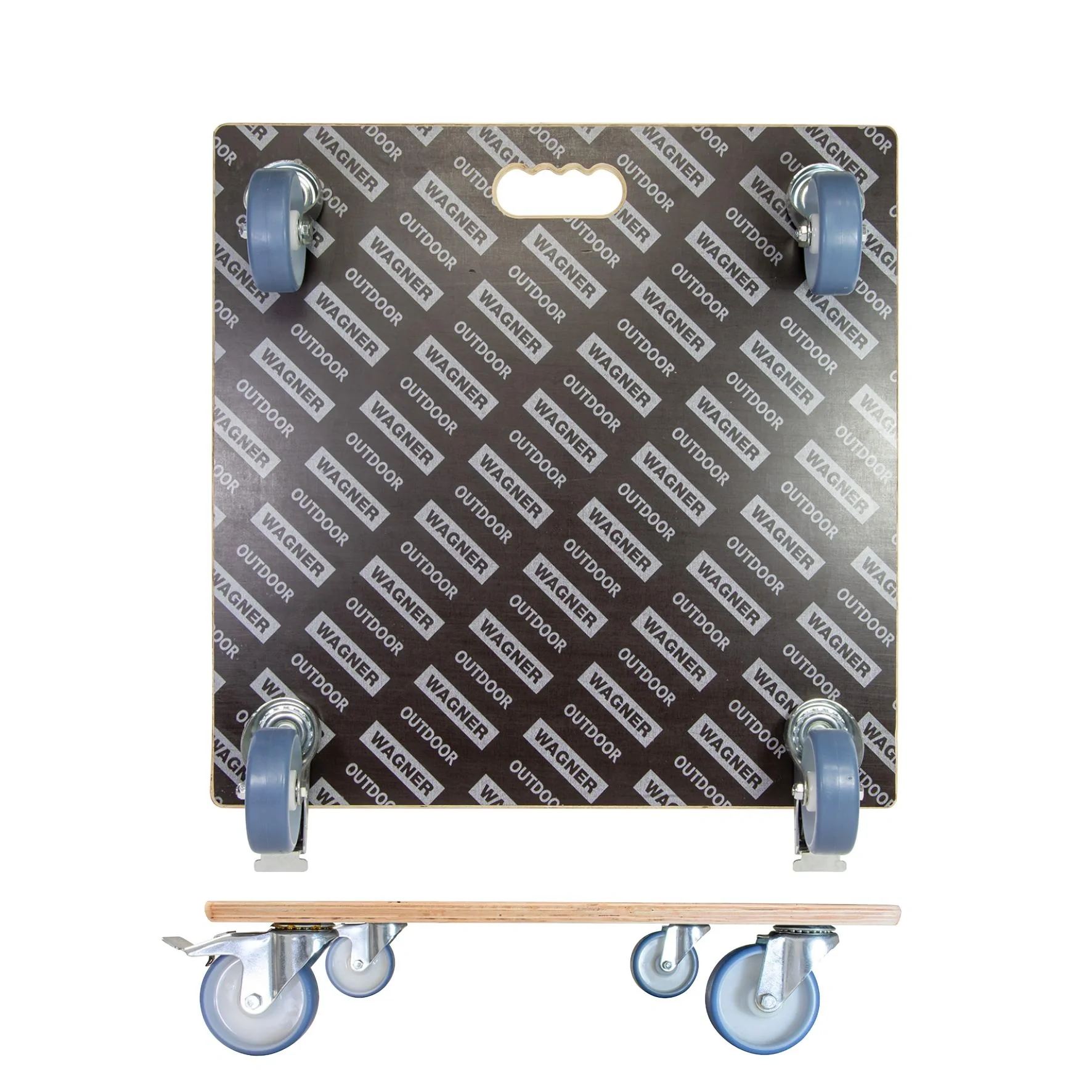 Multi Roller MR 1358, 58 x 58 x 14,5 cm, softe Rollen Ø 100, Rollenlager, 2 Bremsen, Maxigrip FSC®, Tragkraft 300 kg - 6