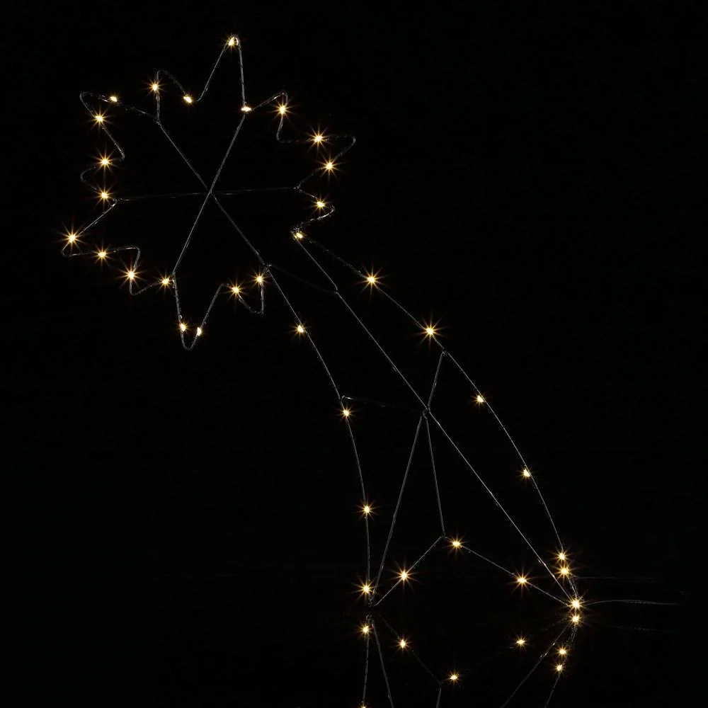 Falling Star - LED - Weihnachtsbeleuchtung - mit Zeitschaltuhr - 59 x 26 cm - Warm White - 1