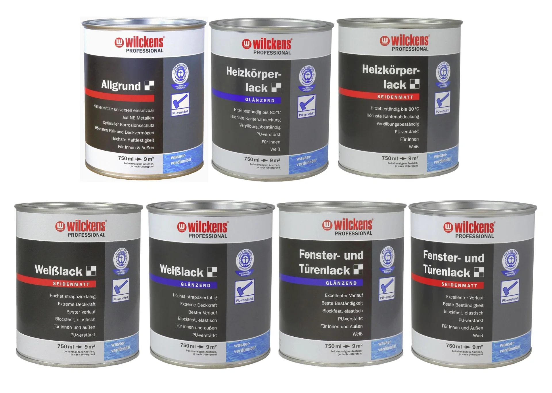 Professional Fenster- und Türenlack glänzend Weiß 750 ml - 2