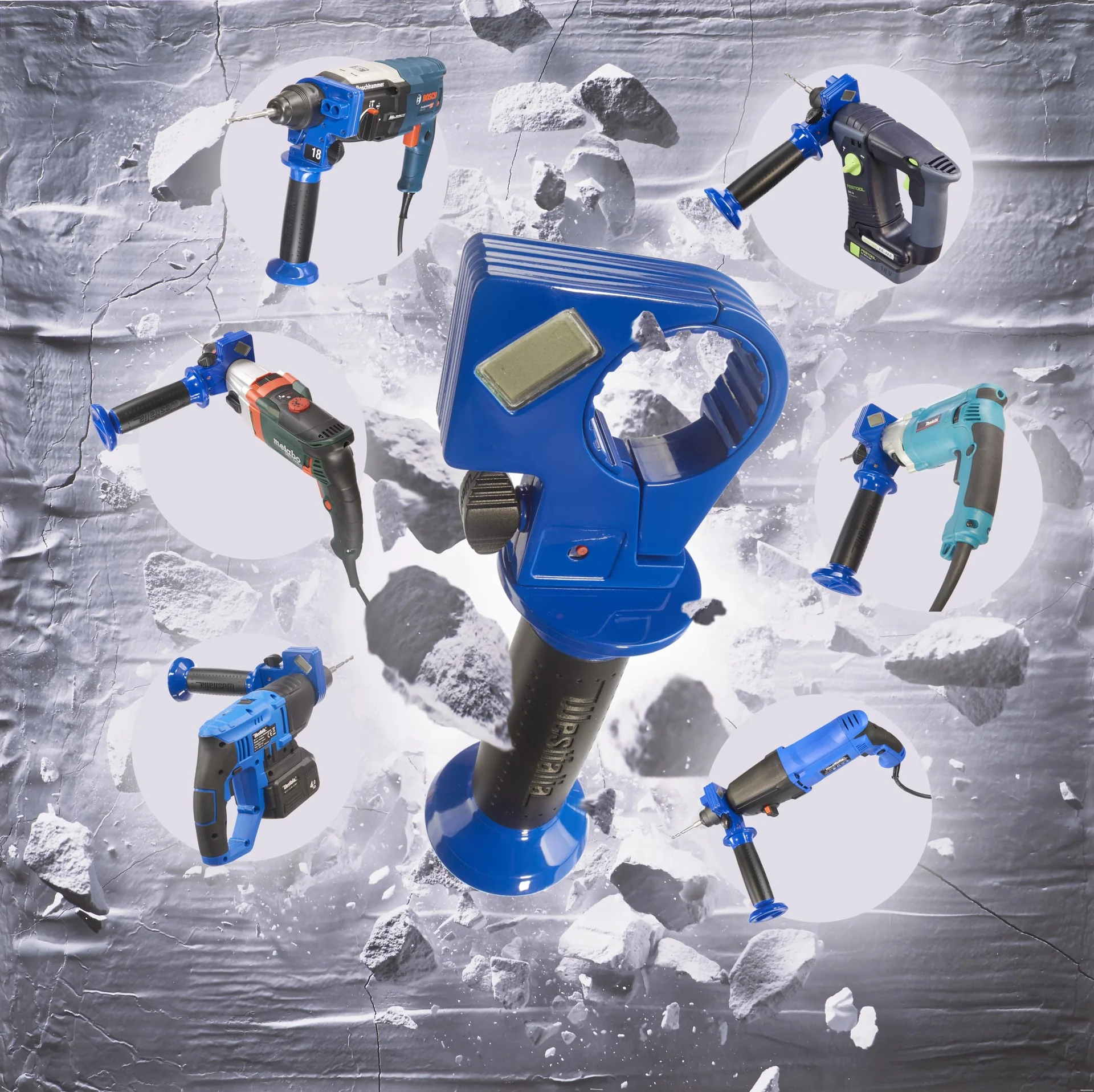 Bohrtiefenmesser BT95 inklusive 4 SDS-Plus Bohrer - 12