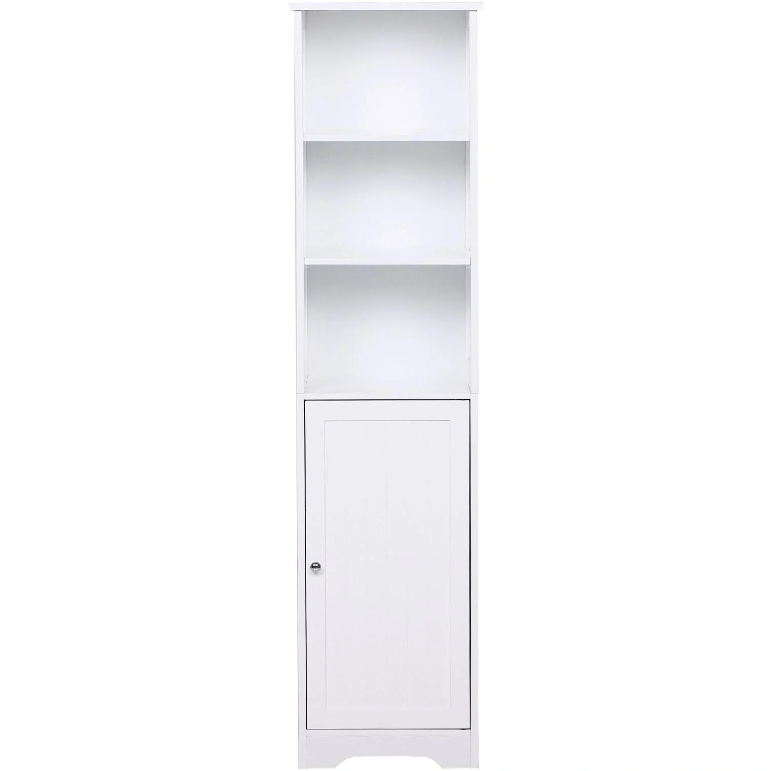 Kommode Badezimmerschrank Badschrank Badregal Standschrank verstellbare Regale Holz Weiß 40 x 38 x 160 cm - 9