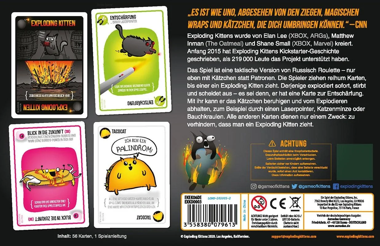Gesellschaftsspiel Exploding Kittens Miauende Edition - 3