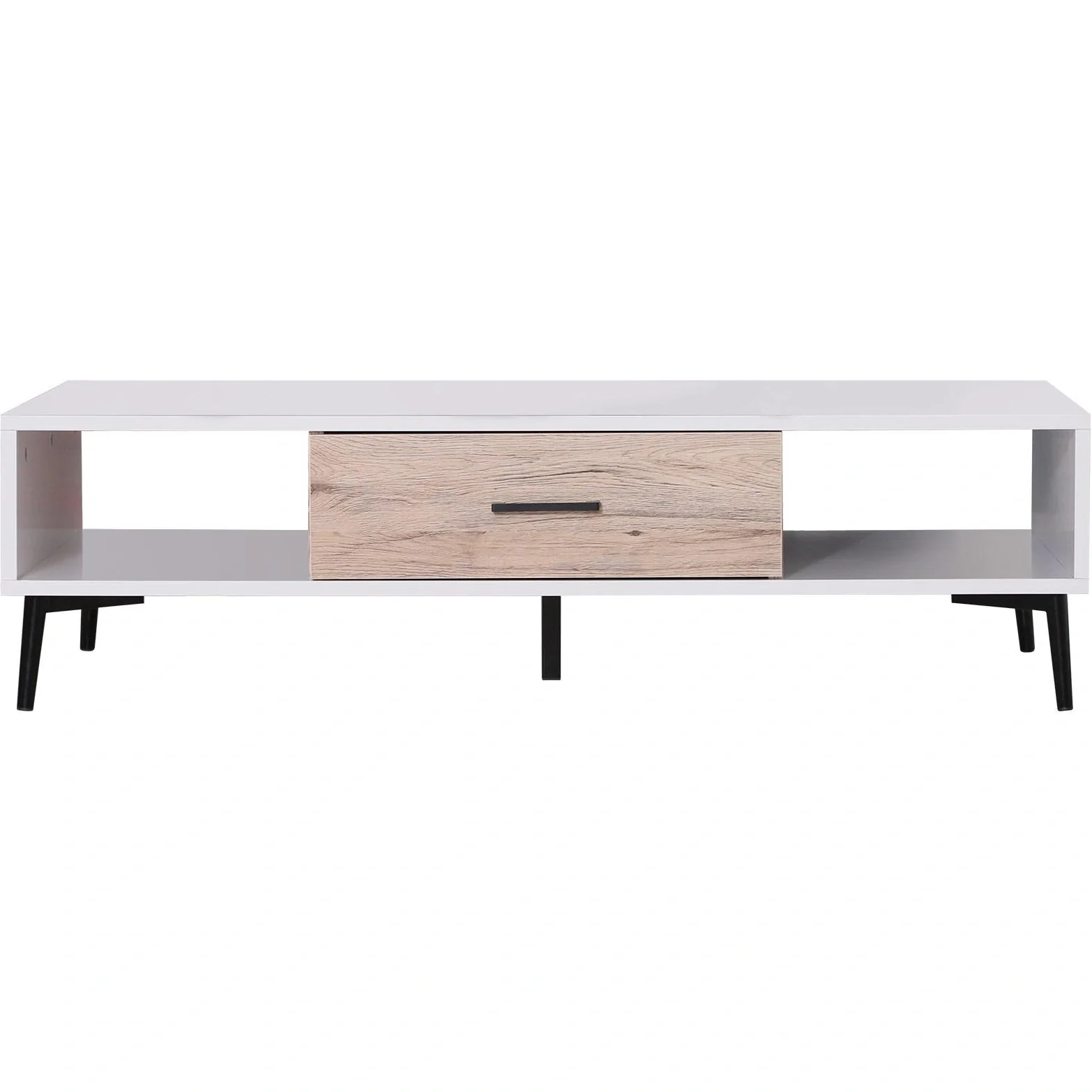 Couchtisch Beistelltisch Sofatisch Fernsehtisch Kaffeetisch 1 x Schublade 3 x Ablage Holz 110 x 60 x 30 cm - 6