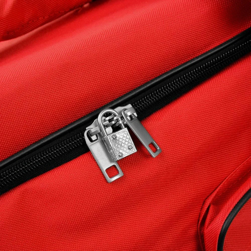 Reisetasche mit Trolleyfunktion - 85L - Rot - Tasche mit Rädern - 6