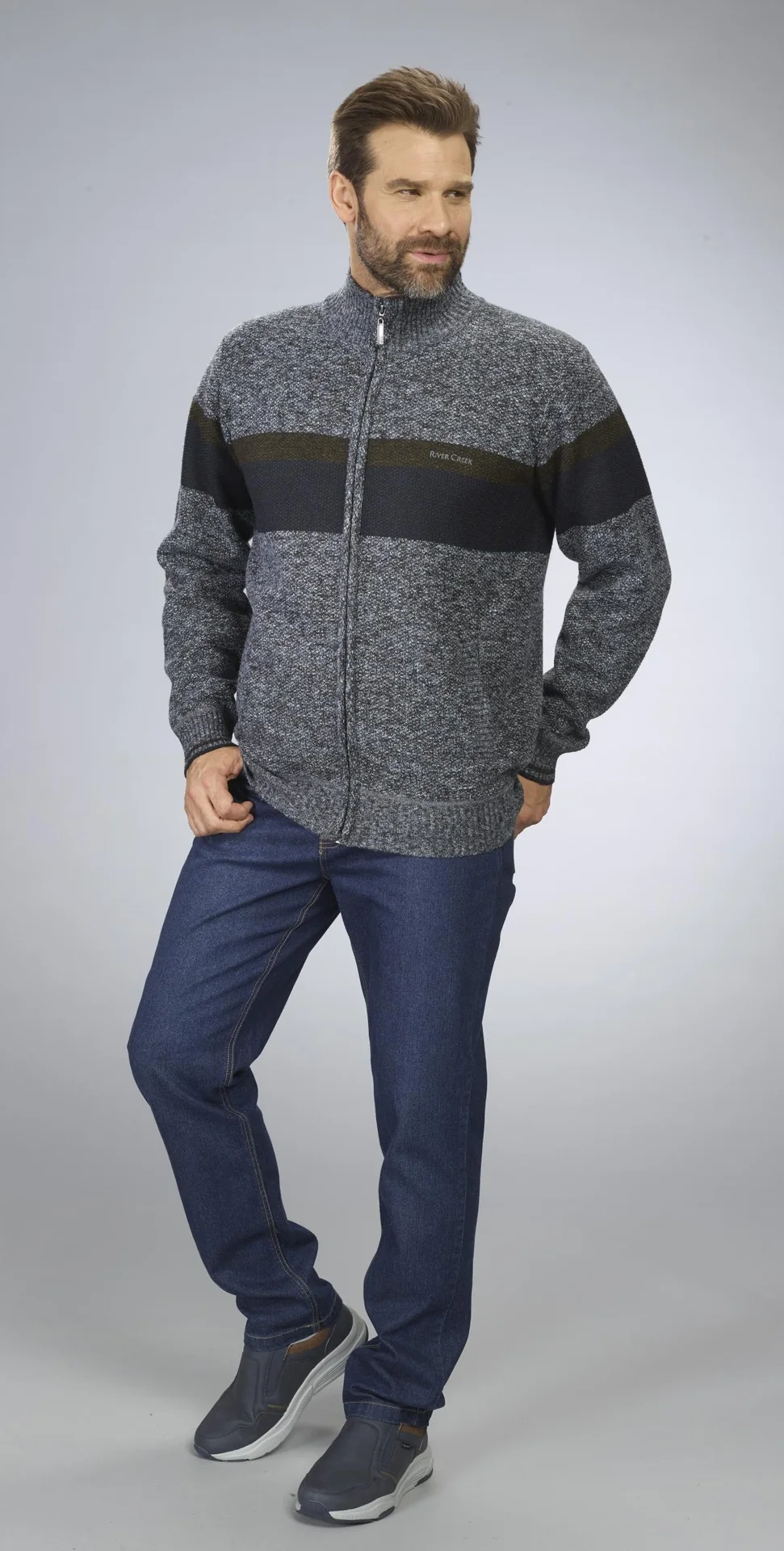 Strickjacke, Farbe anthrazit melange, Gr.M - 6