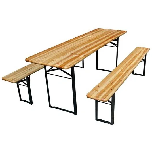 TISCH MIT 2 BANKEN - 200 x 60 x 76 cm - 1