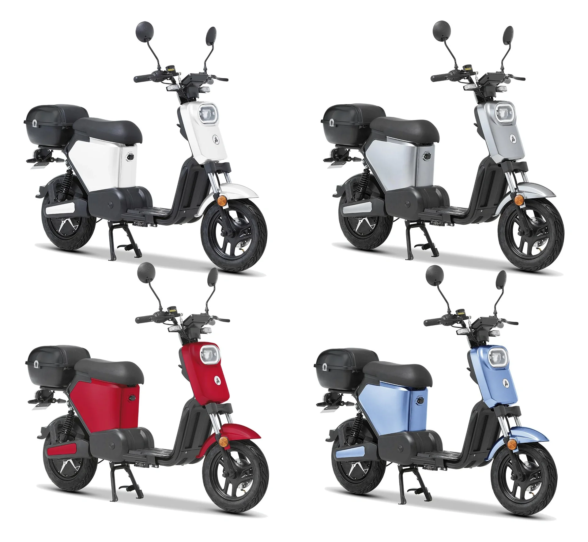 E-Roller "Messina" 20 km/h weiß - Sparsam - Effizient dank hochwertigem Radnabenmotor und Lithium-Akku - 8