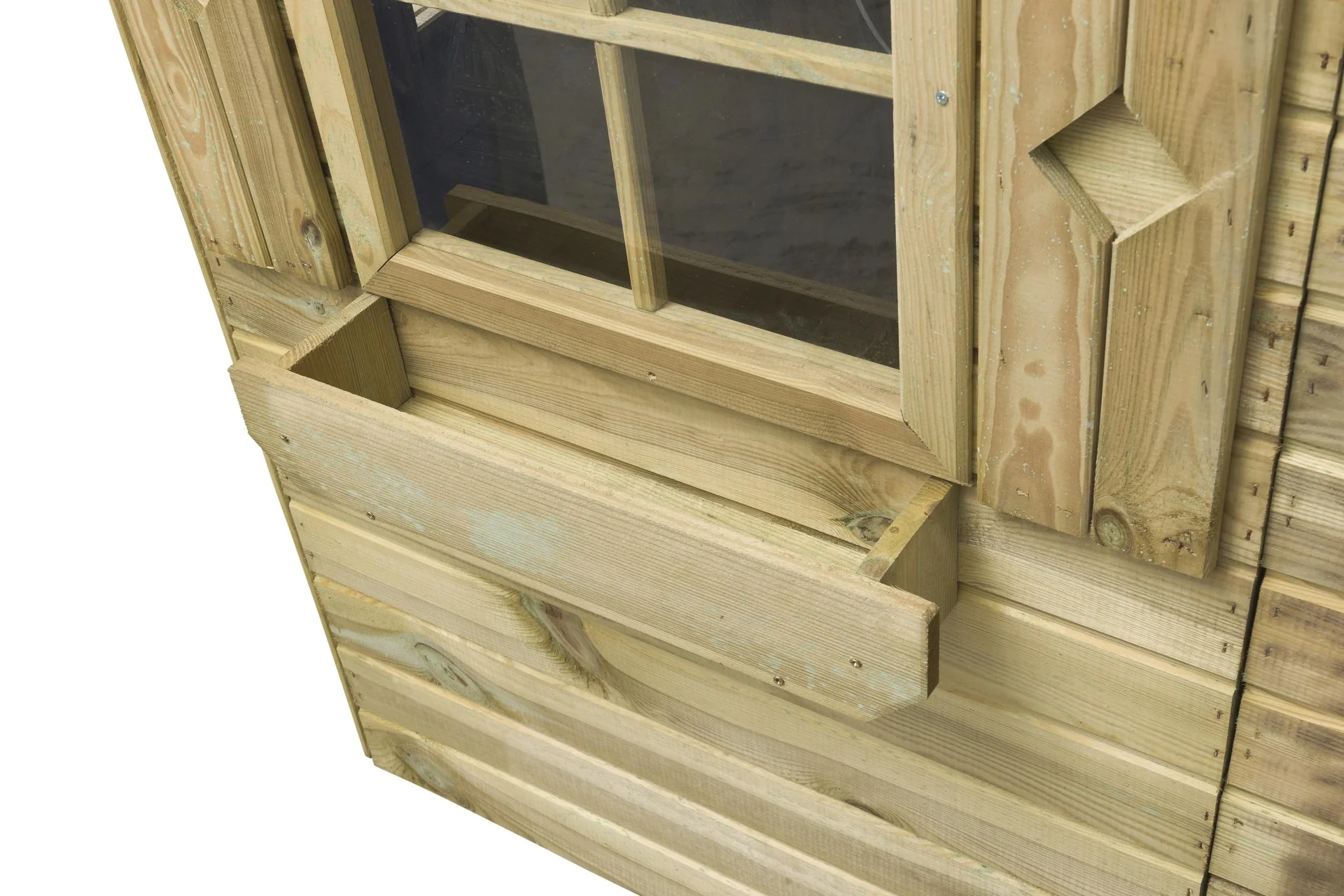 Luxuriöses Spielhaus Milan Holz mit Plexiglasfenstern 2480 mm x 1610 mm x 2510 mm - 8