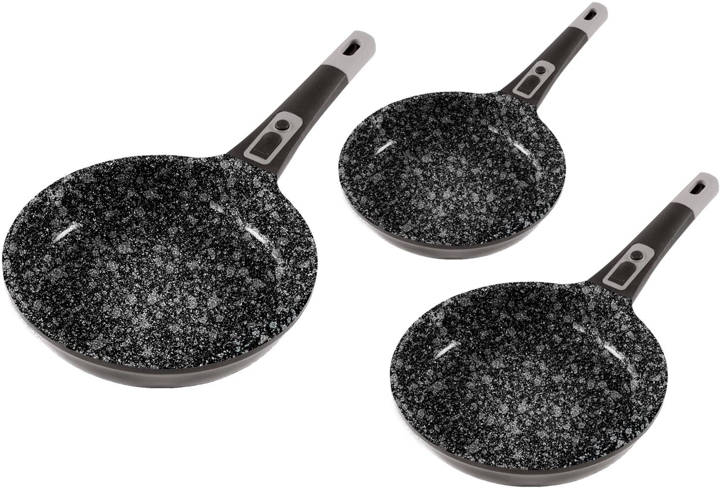 Aluguss-Bratpfanne MOONSCAPE Ø 24 und 28 cm mit Klick-Griff - 2