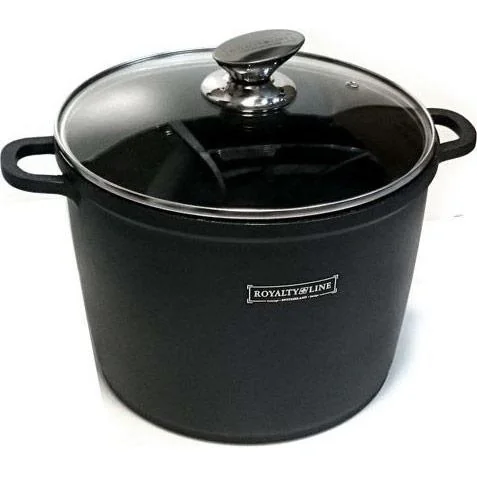 Marmorierte Fritteuse mit Glasdeckel schwarz 28cm - 4