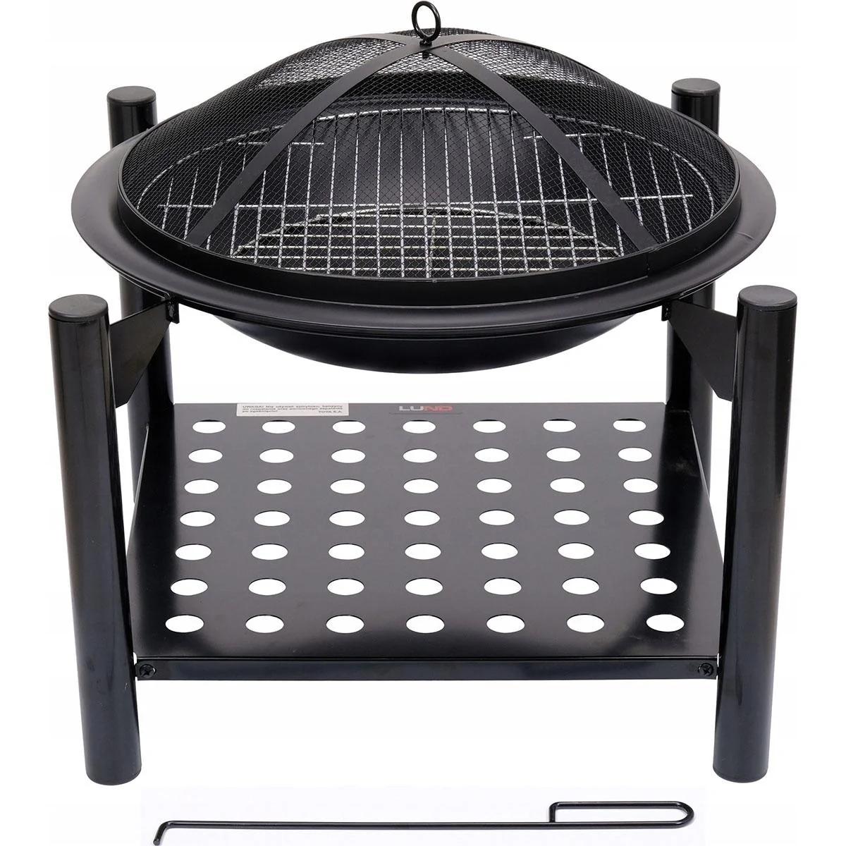Feuerschale mit Grill - Durchmesser Gitter 50cm - 58x58x55cm - 8