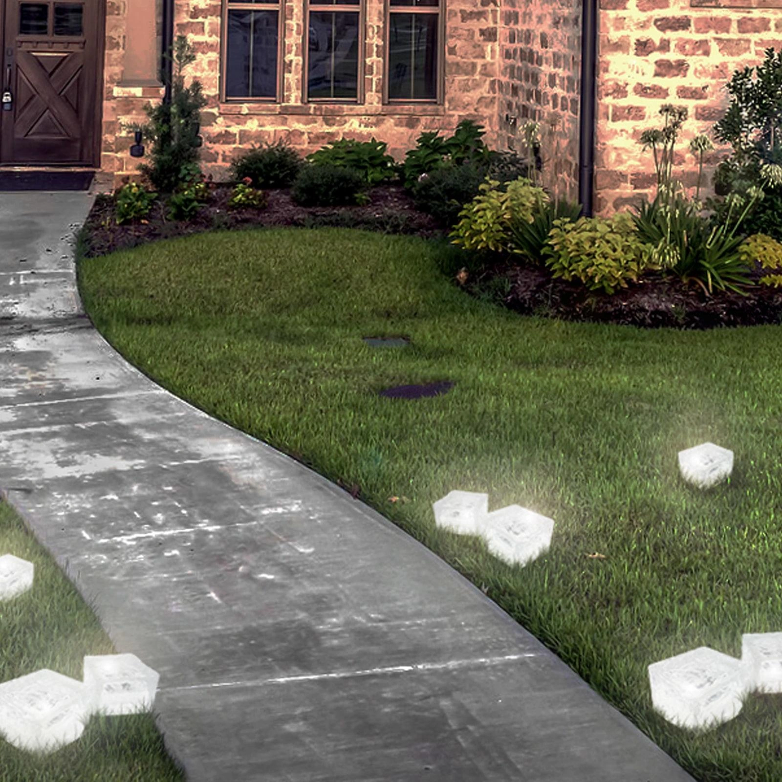 LED Solar Glaswürfel - 6