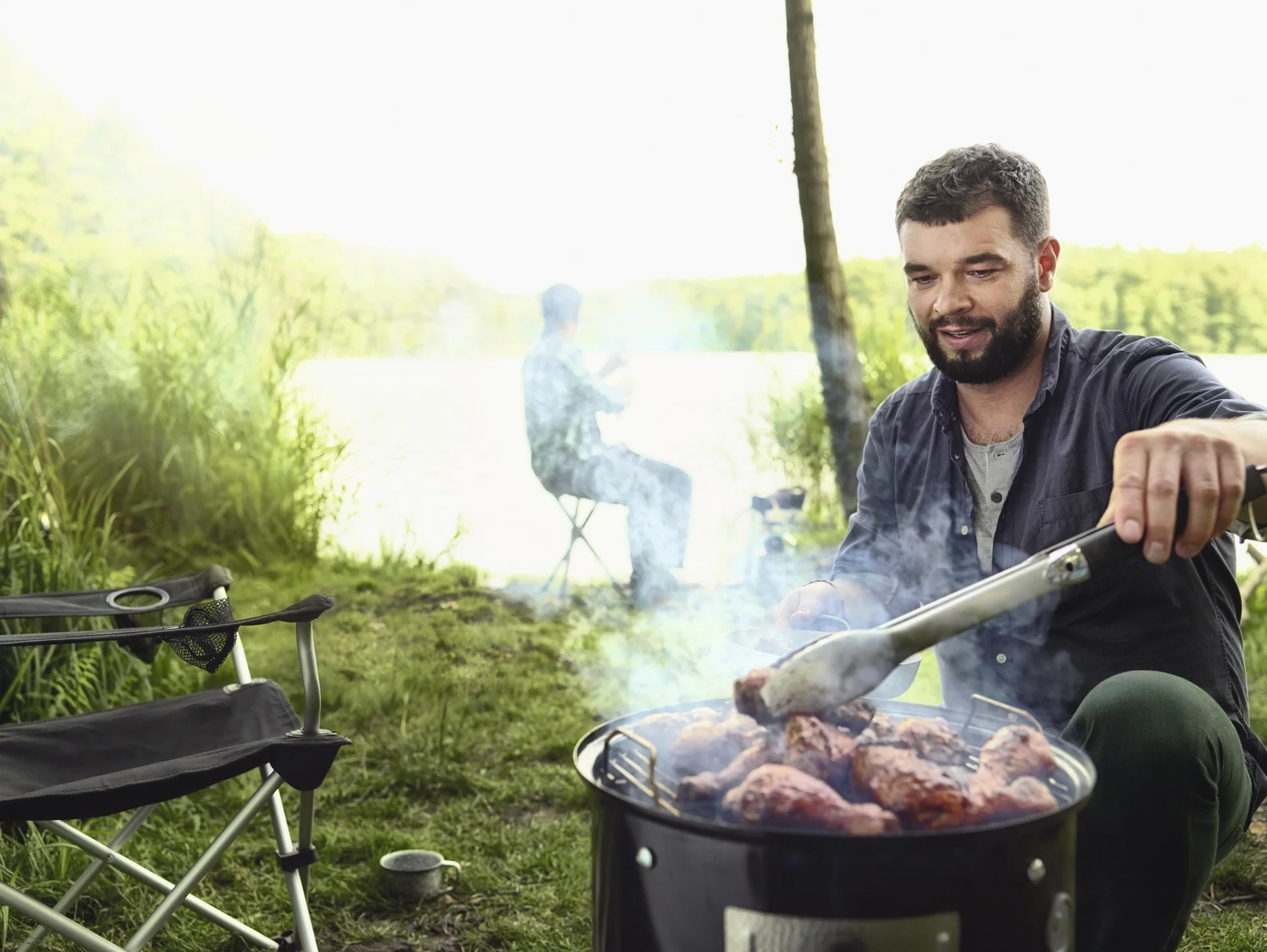 Holzkohlegrill Smokey Mountain Cooker, 47 cm, Black - 9