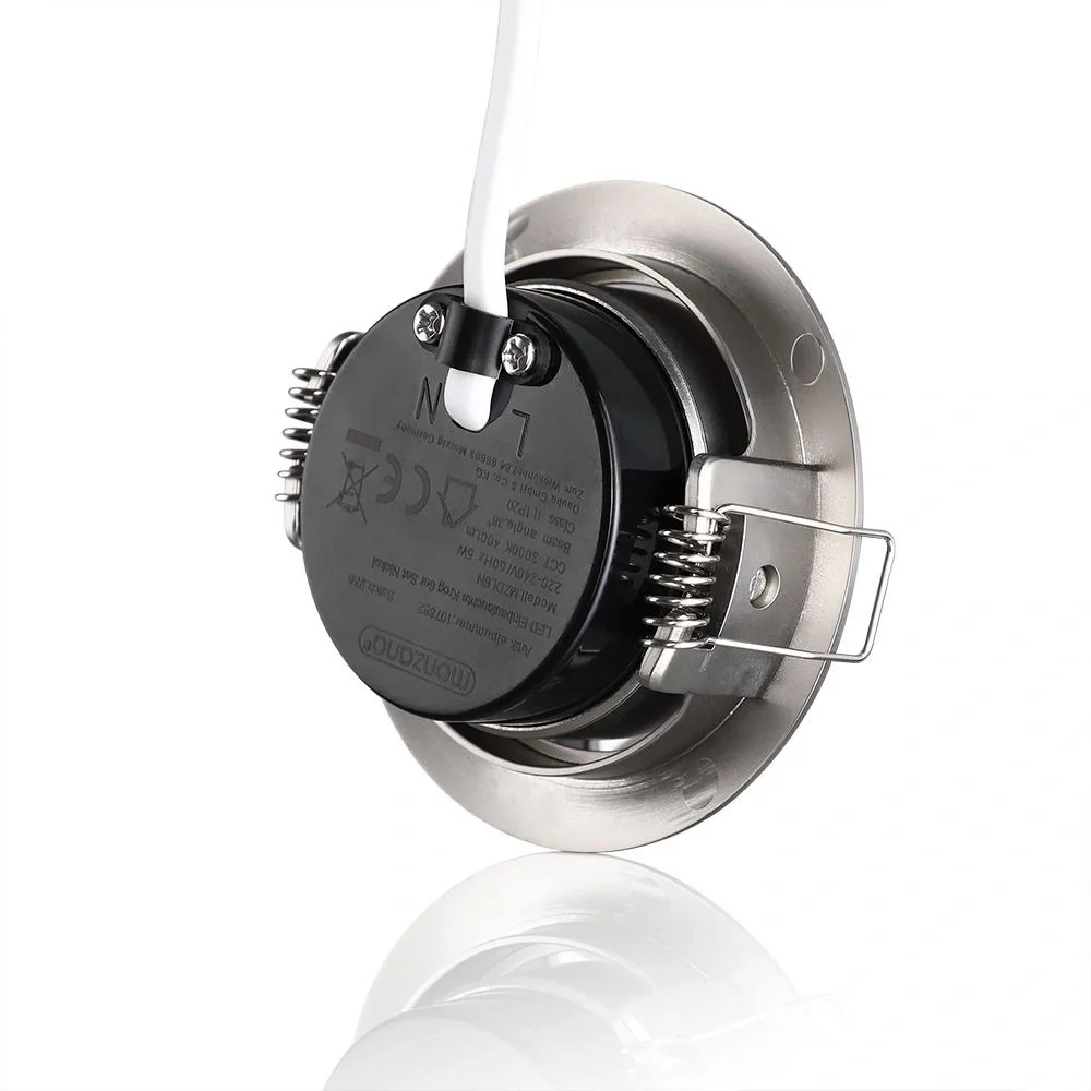 LED-Downlight Krog 6-teiliges Set Nickel - 8