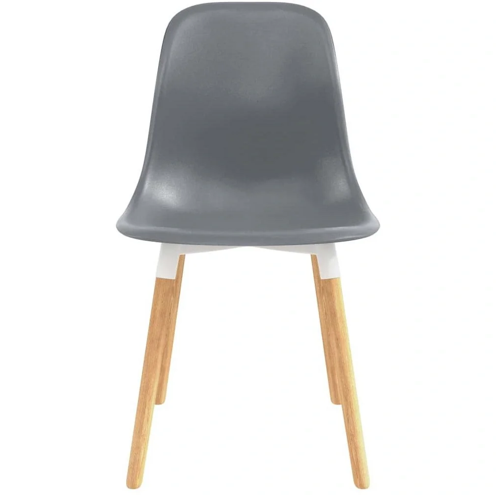 Esstischstühle 2tlg. Kunststoff grau - 6
