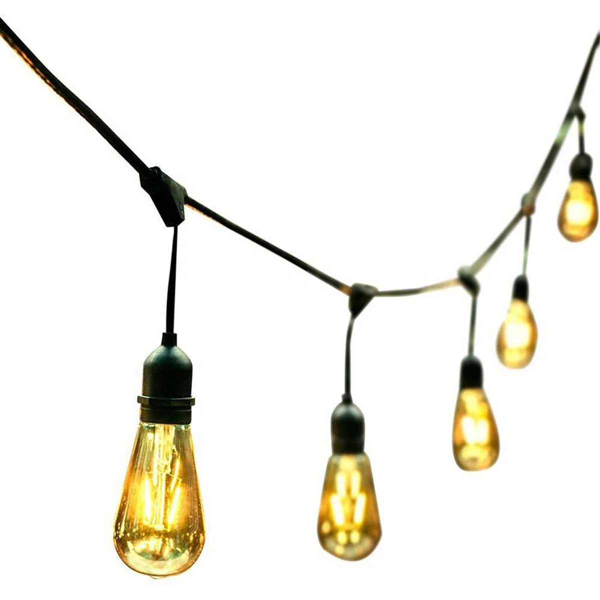 VT-713 Wasserdichtes Kabel E27 komplett mit 15 Armaturen - Prick-Kabel - Partybeleuchtung - E27 - 15 Meter - anschließba - 6