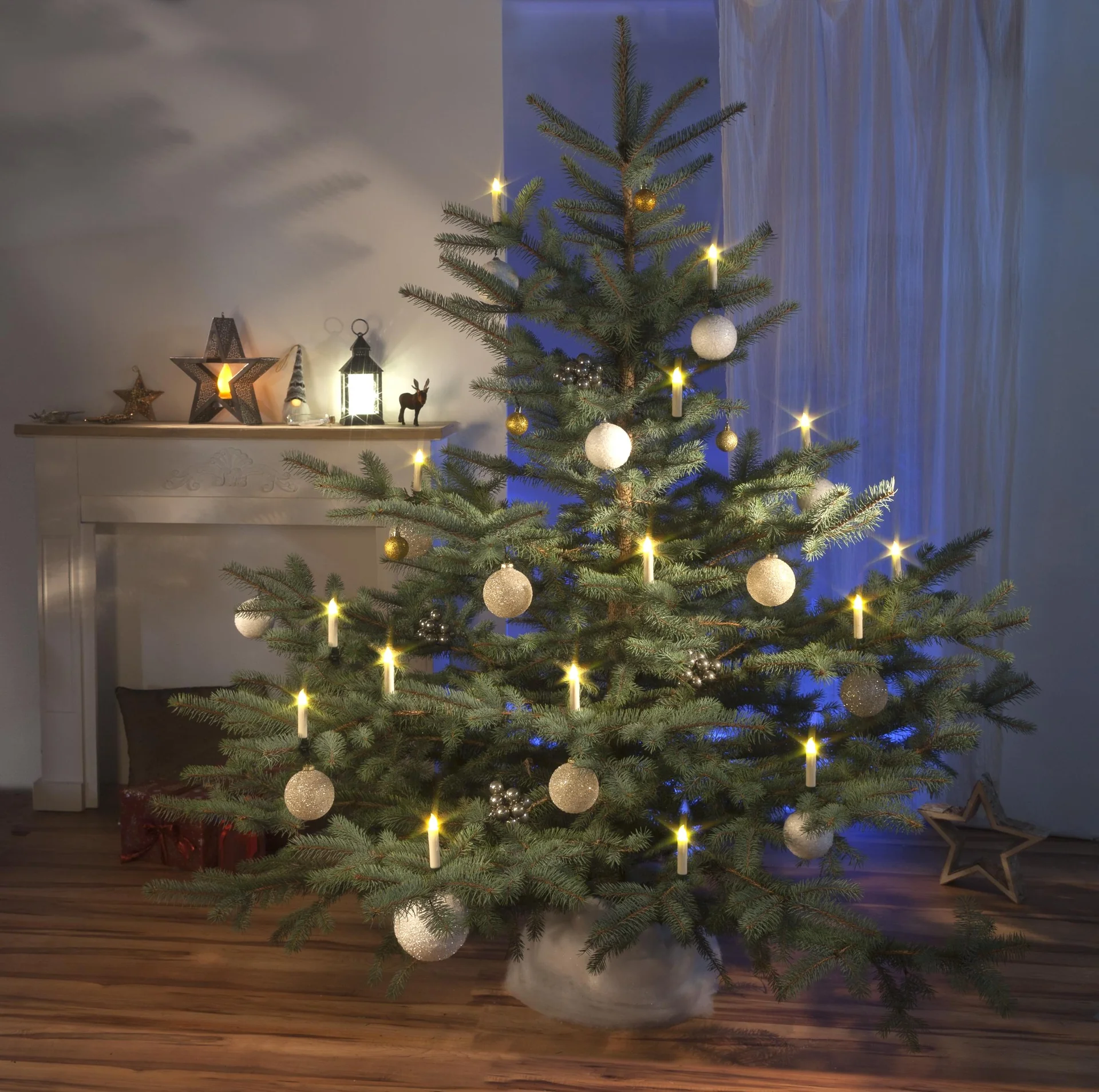 Kabellose Christbaumkerzen mit Fernbedienung – 10 Stück - 8