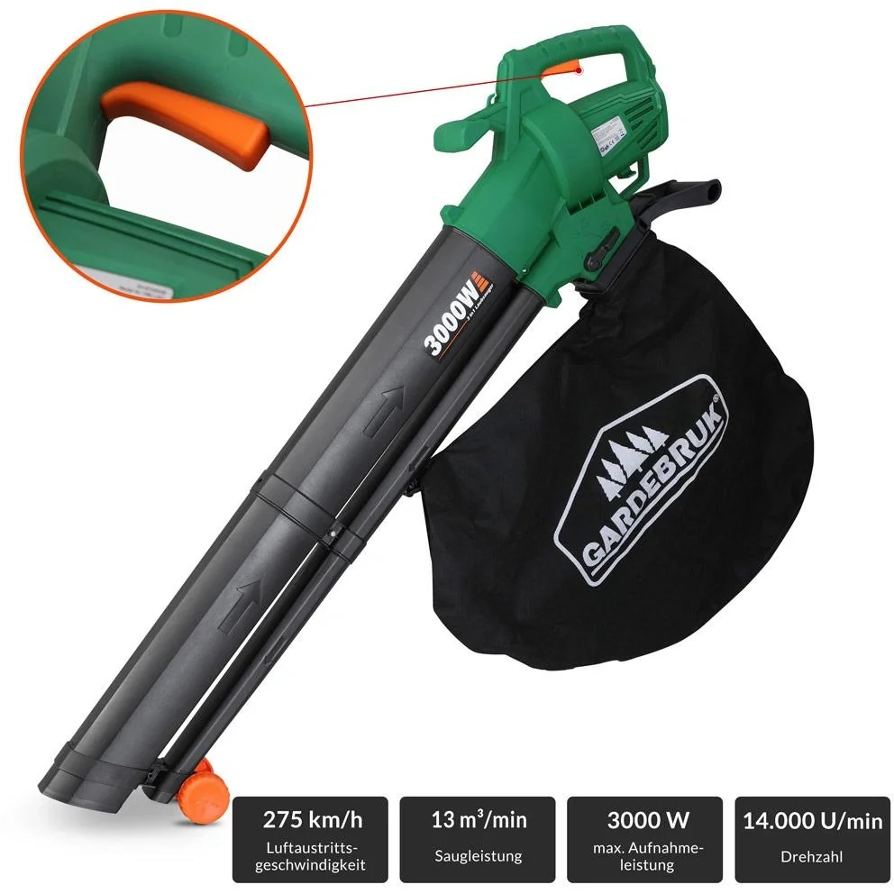 Elektrischer Laubbläser 3in1 - blasen, saugen und häckseln - 5