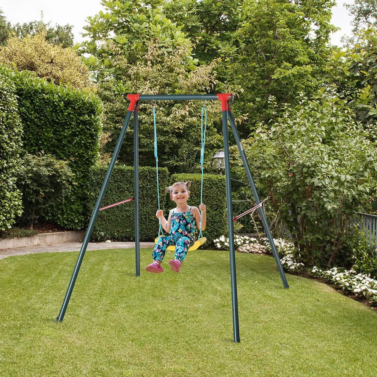 Kinderschaukel Gartenschaukel Schaukelgestell Schaukelgerüst Metallgestell 3-8 Jahre 155 x 160 x 180 cm - 6
