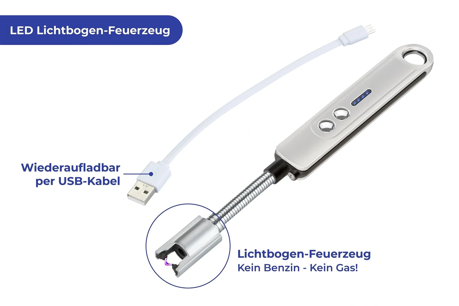 LED Lichtbogen-Feuerzeug - 8