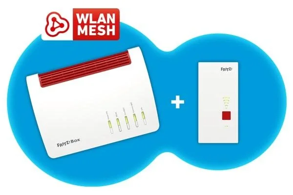 FRITZ! Mesh Set Box 7590 + WLAN Repeater 2400 - 2