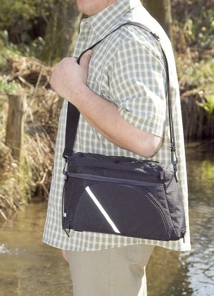 Fahrrad Gepäckträgertasche - multifunktionell, schwarz - 5