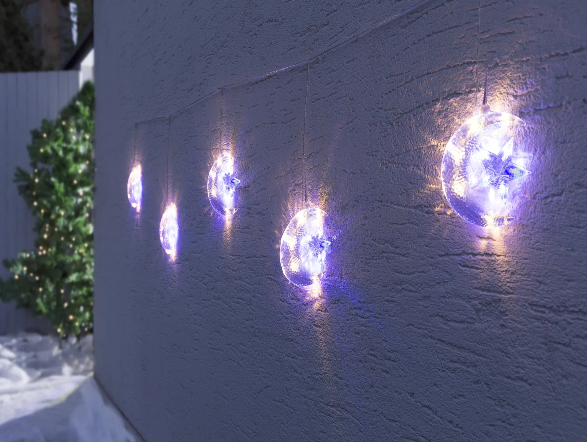 Lichterkette Mond und Stern - 3