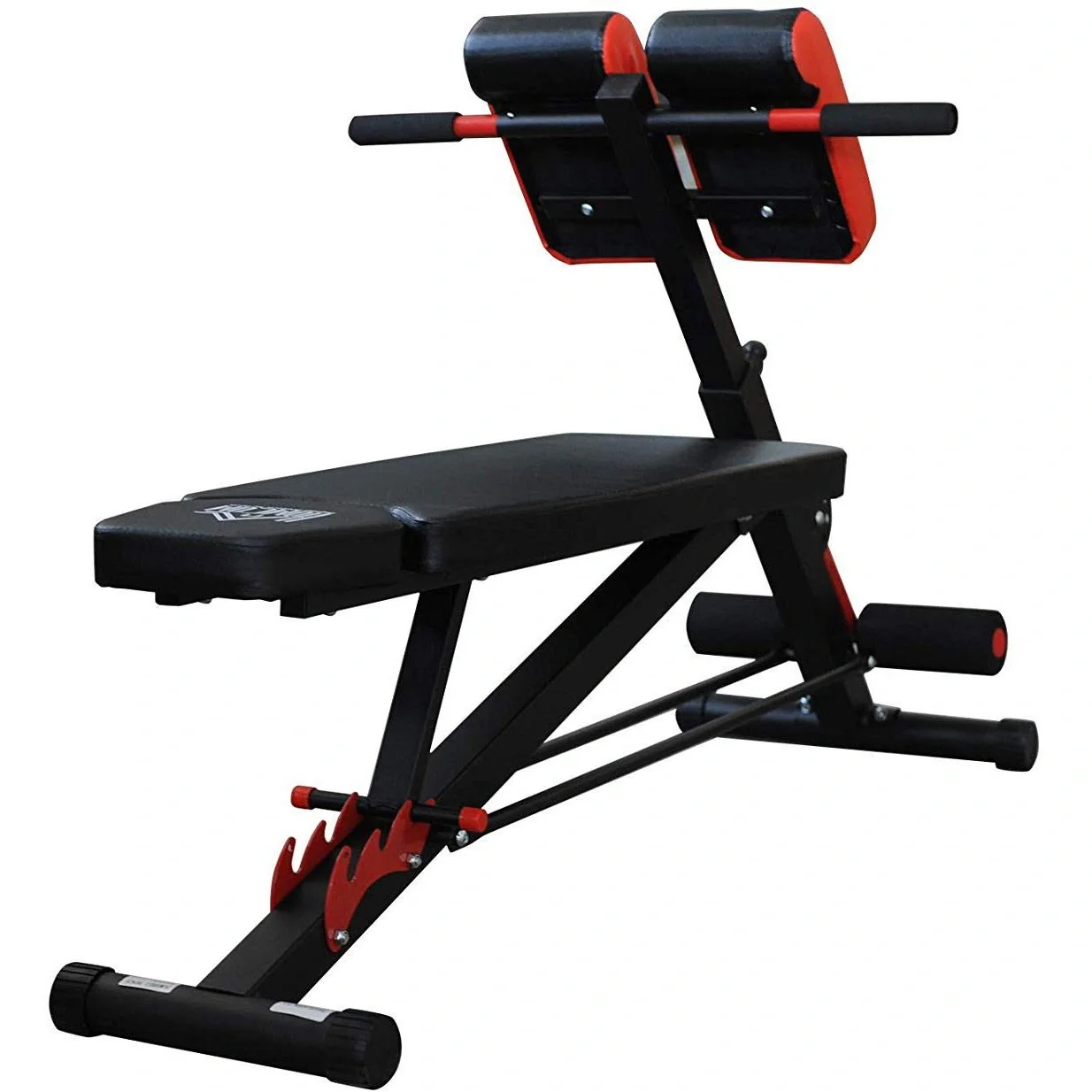 Hantelbank Fitnessbank Schrägbank Multifunktion Bauchtrainer Verstellbar Edelstahl Schwarz 64 x 146 x 73,5-85 cm - 8