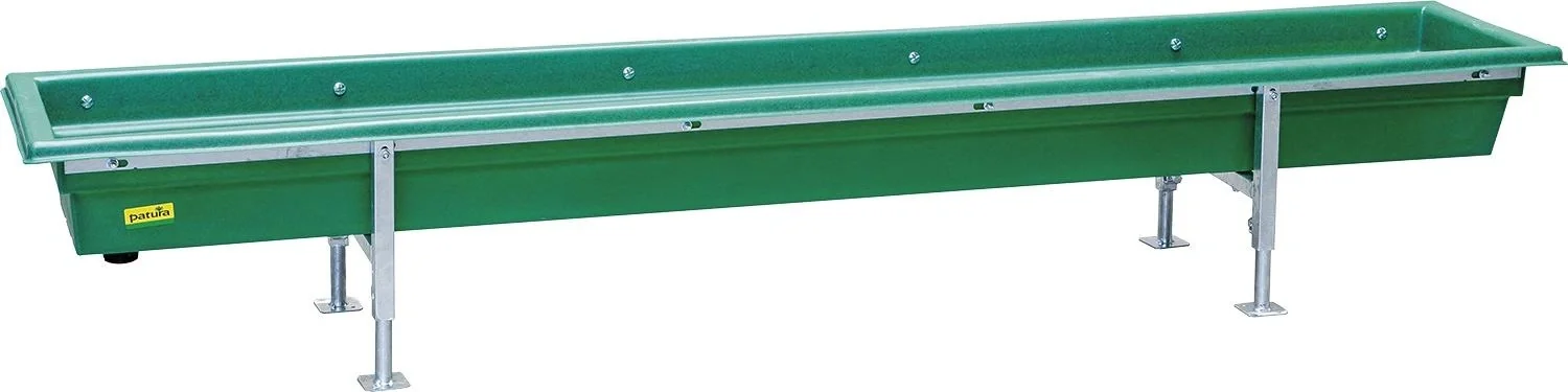 Futtertrog, aus Kunststoff, mit höhenverstellbarem Gestell, 3 m - 2