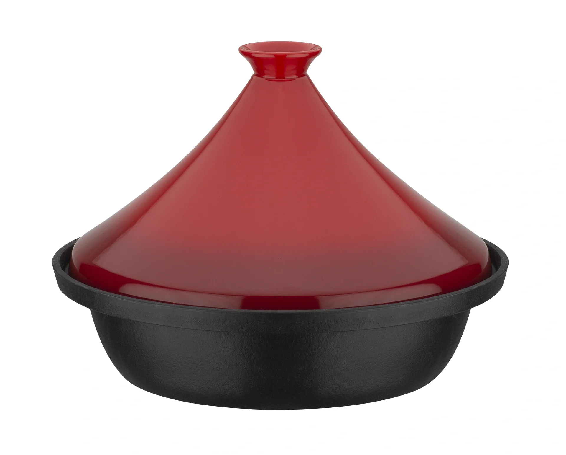 Tajine 2-farbig, rot - orientalische Pfanne mit Deckel - 3