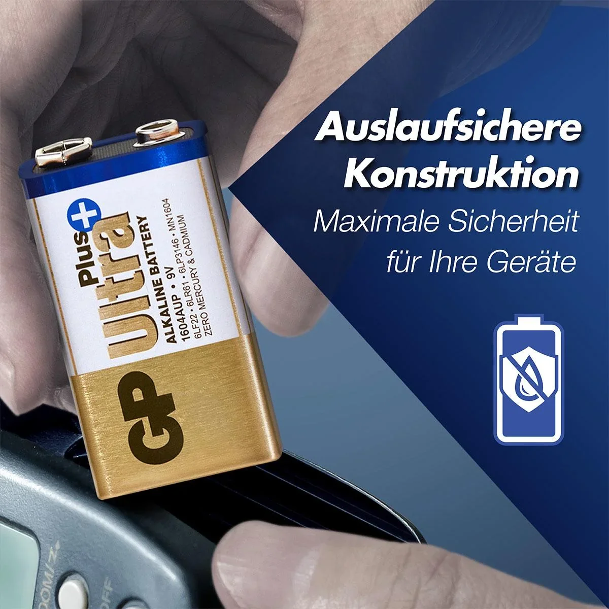 ULTRA PLUS 9V Block Alkaline Batterie - 1 Stück - 8