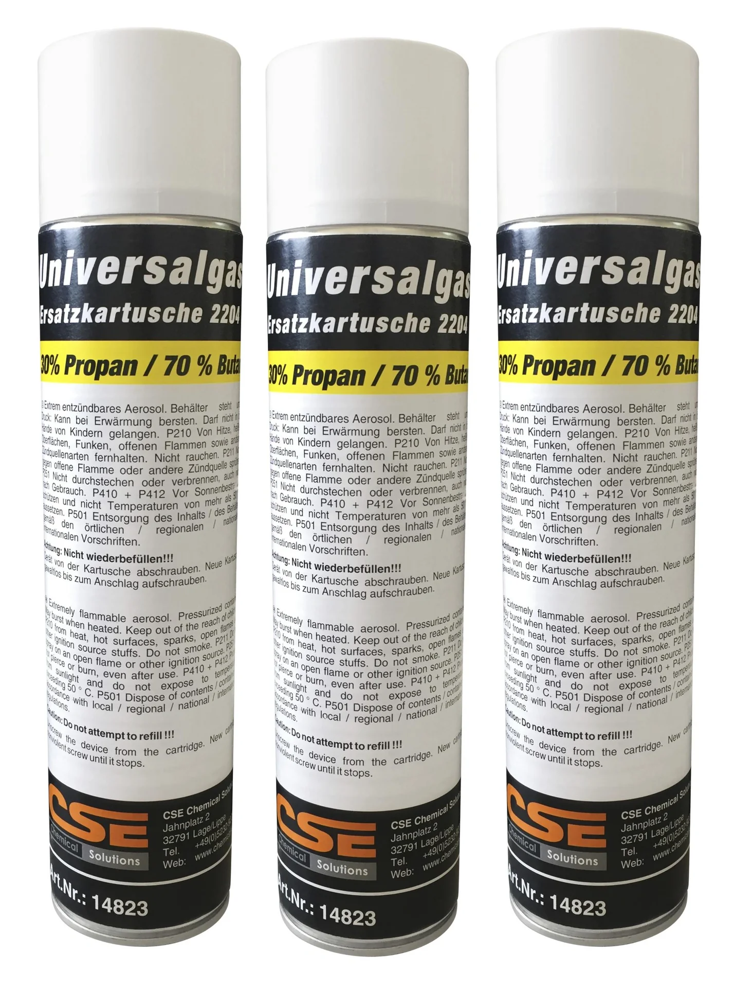 Ersatz Kartuschen Set für Bio-Flamme je 330 g, 3 teiliges Set - 1