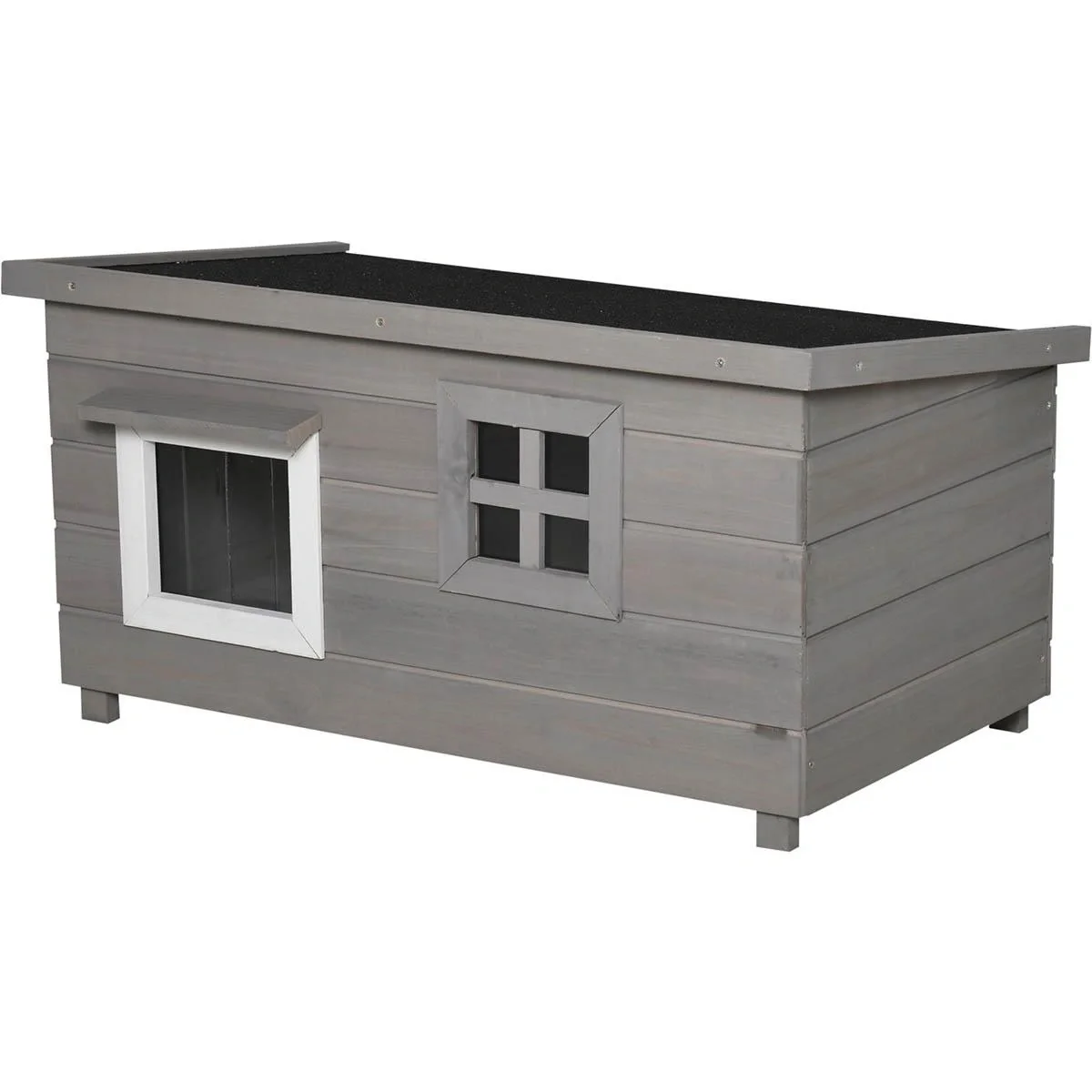 Katzenhaus - Indoor/Outdoor - Grau/Schwarz - 87 x 52 x 48 cm - 5