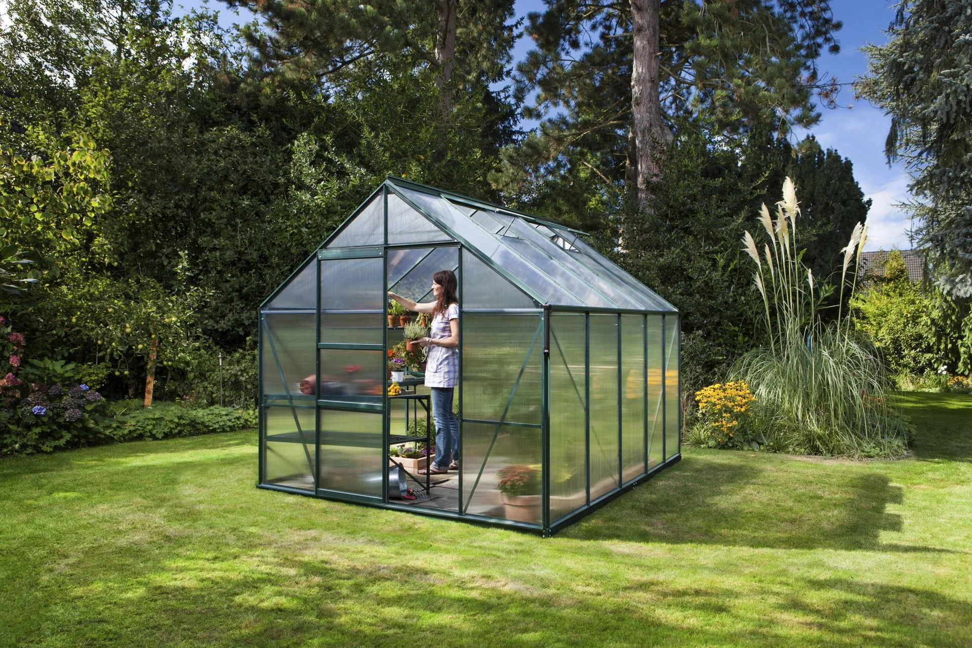 Gewächshaus Merkur 8300 HKP 4 mm, Farbe smaragd - 2