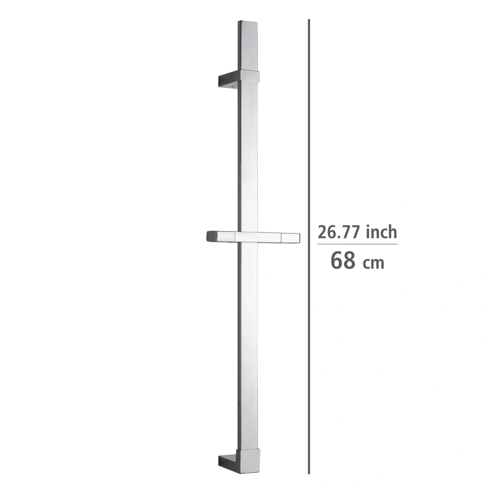 Duschstange Design Chrom, 68 cm - 4