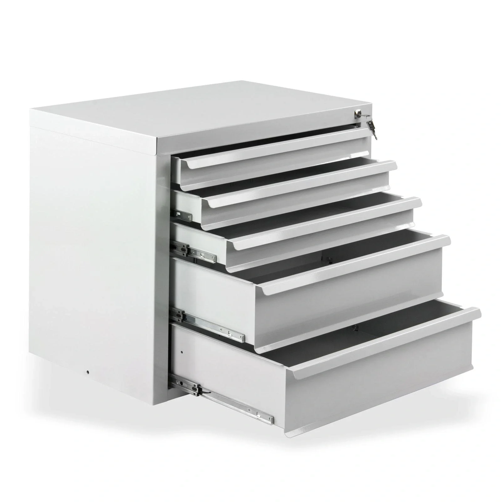 Schubladenschrank / Werkzeugschrank mammut, 5 Schubladen, RAL7035 - 6