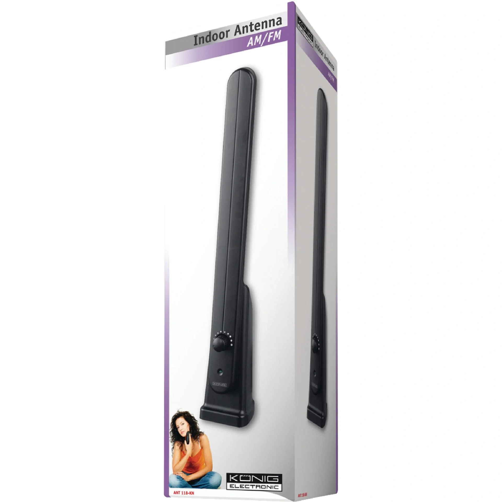 Verstärkt Innen Radio Zimmerantenne mit Verstärker 30 dB AM / FM - 1