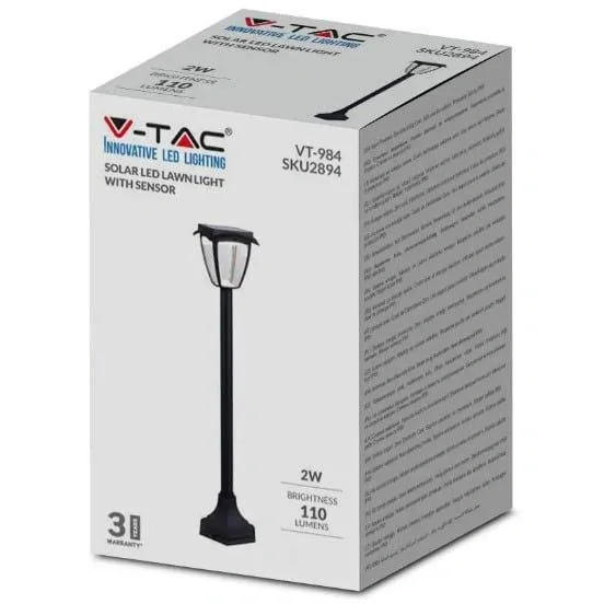 VT-984 Sevilla Solar Gartenpfosten Solar LED Lampe - 2 Lichtfarben - 9