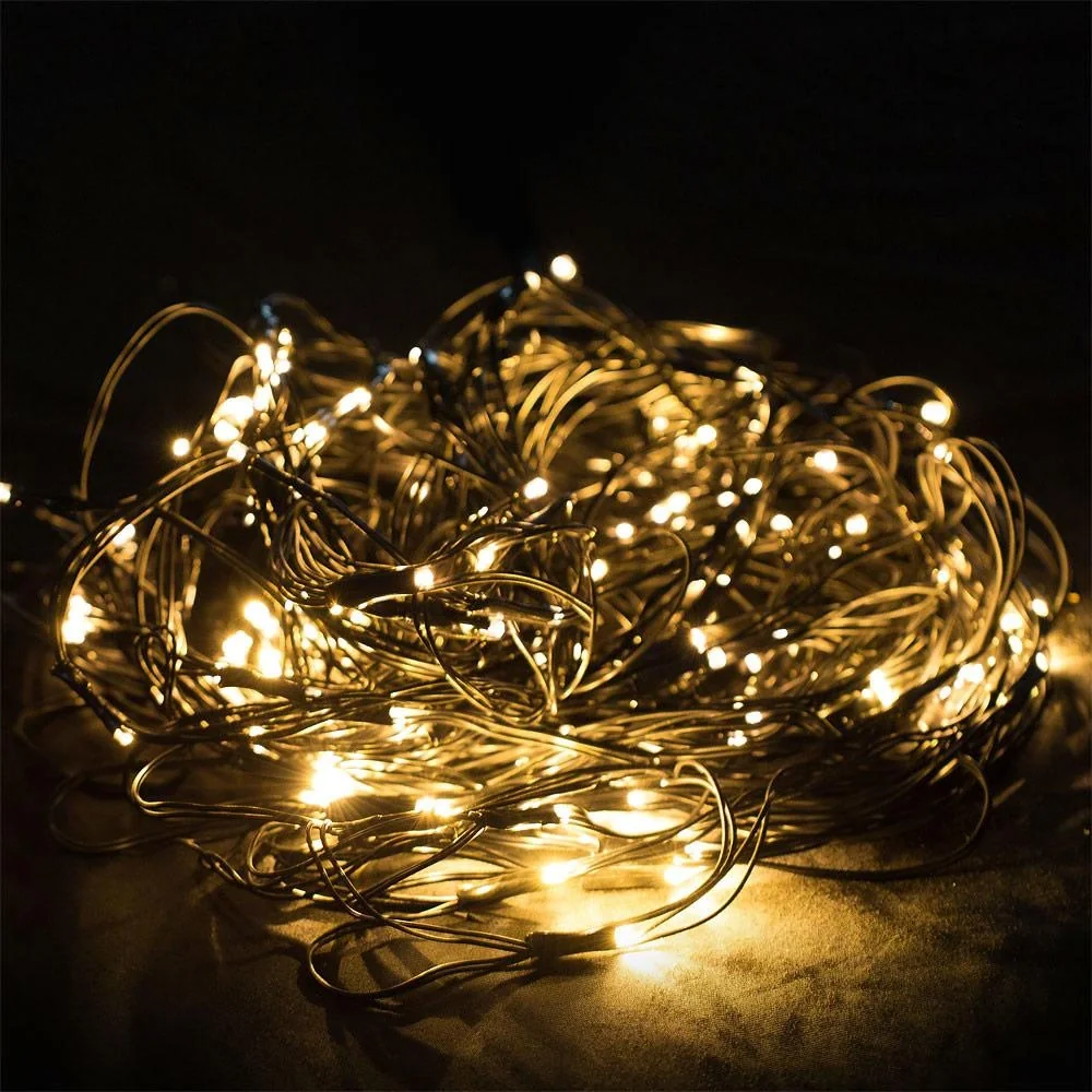 Weihnachts-Netzbeleuchtung mit 160 warmweißen LEDs | für den Innen- und Außenbereich | 200 x 150 cm | MIT Fernbedienung - 5