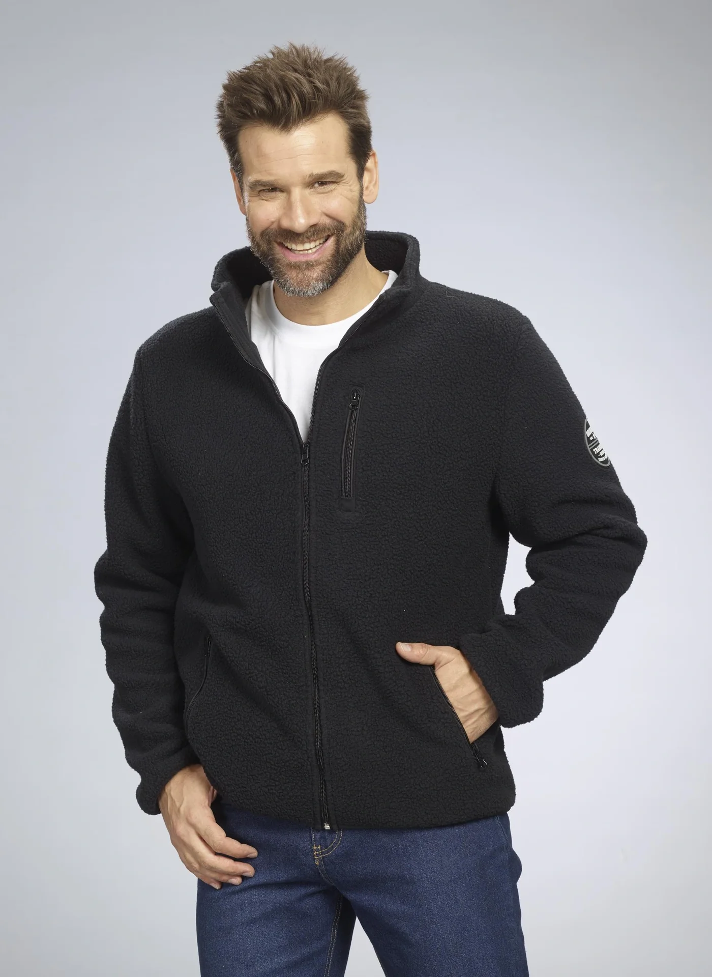 Berber Fleecejacke, Farbe schwarz, Gr.M - 5