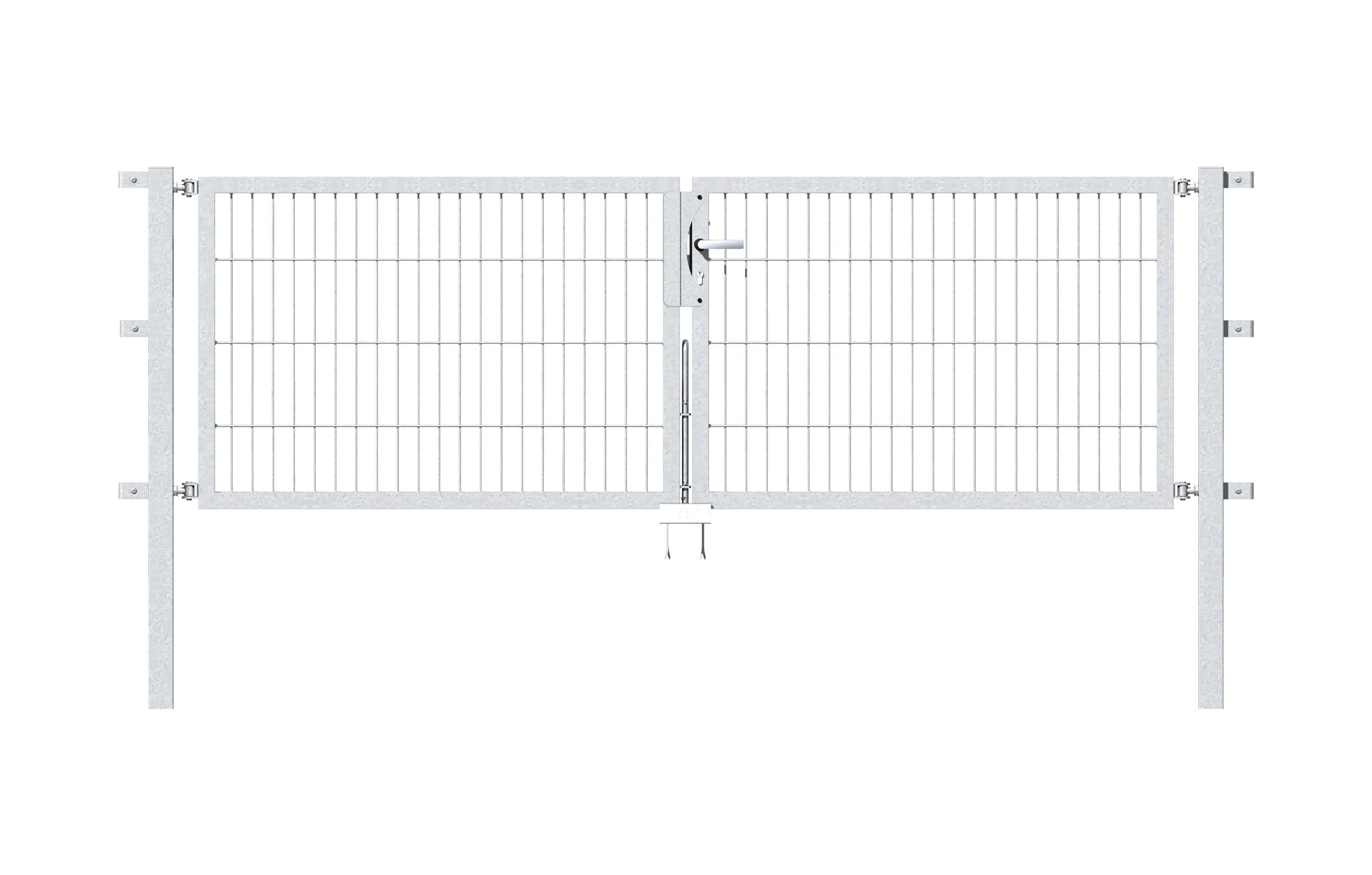 Doppeltor Flexo mit Zubehör, feuerverzinkt, Breite 250 cm, Höhe 120 cm, PF: 80x80cm - 2