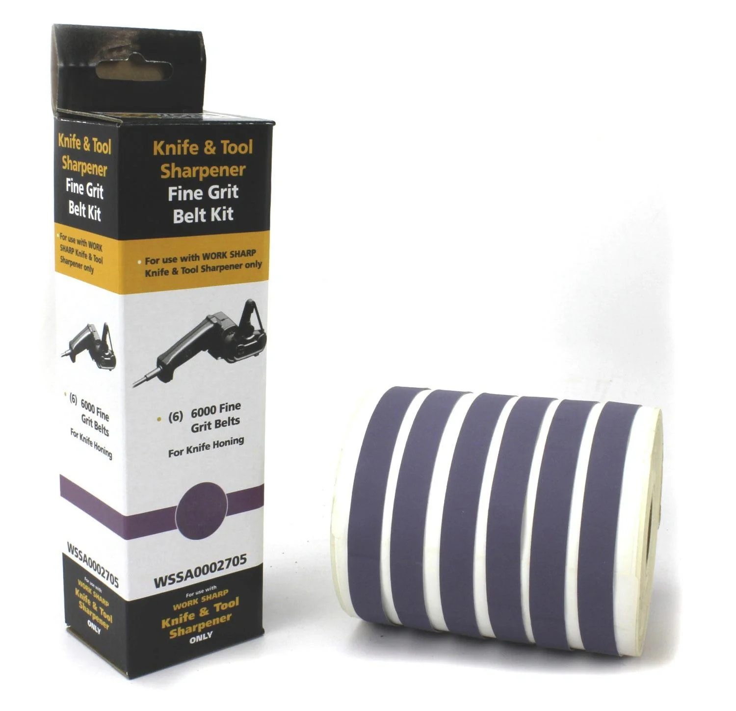 Schleifbänder zu Work Sharp, 6 Stück K6000, Entgraten und Wellenschliff - 2