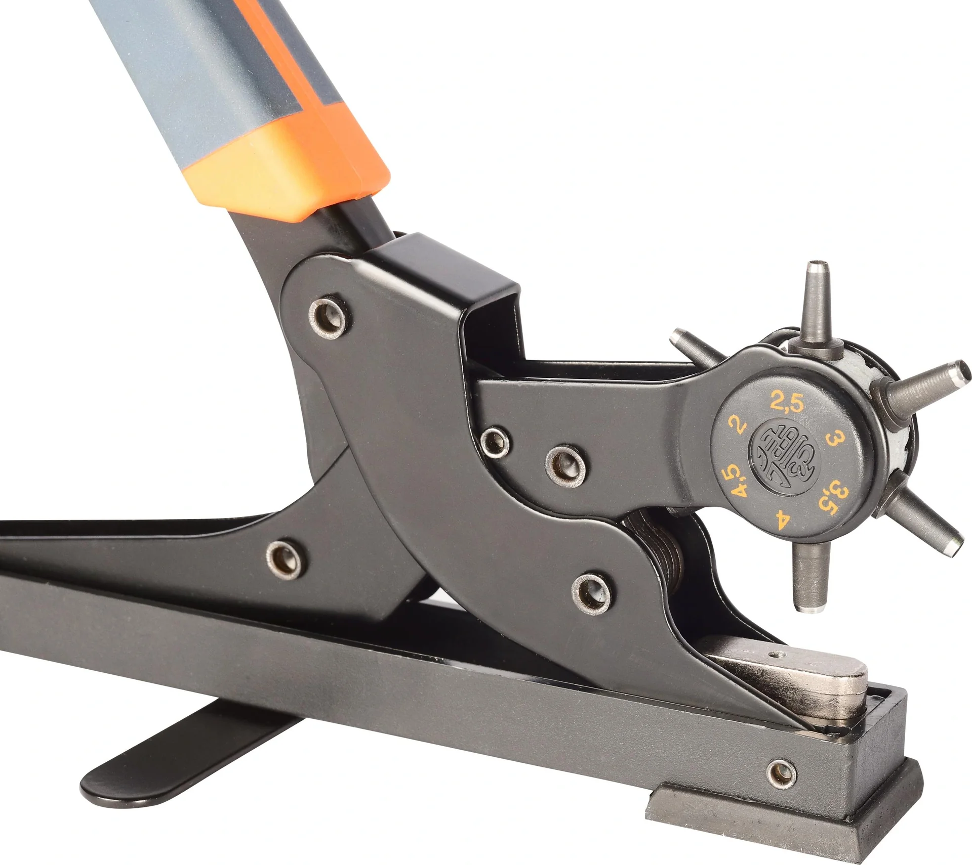 Revolverlochzange Standmodell 250 mm, Lochdurchmesser 2-2,5-3-3,5-4-4,5 mm - 4