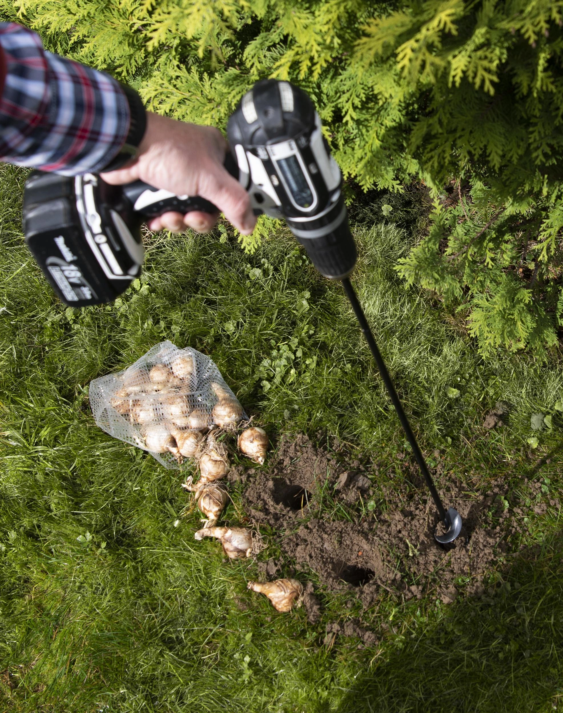Stahl Pflanzbohrer/ Erdlochbohrer-Set, 2-teilig - 6